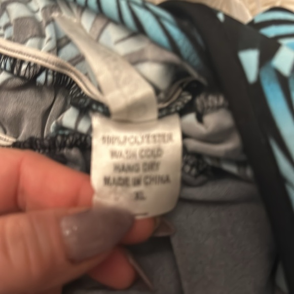 Turquoise black v neck sundress, silky rayon material very comfortable very li - Picture 8 of 8